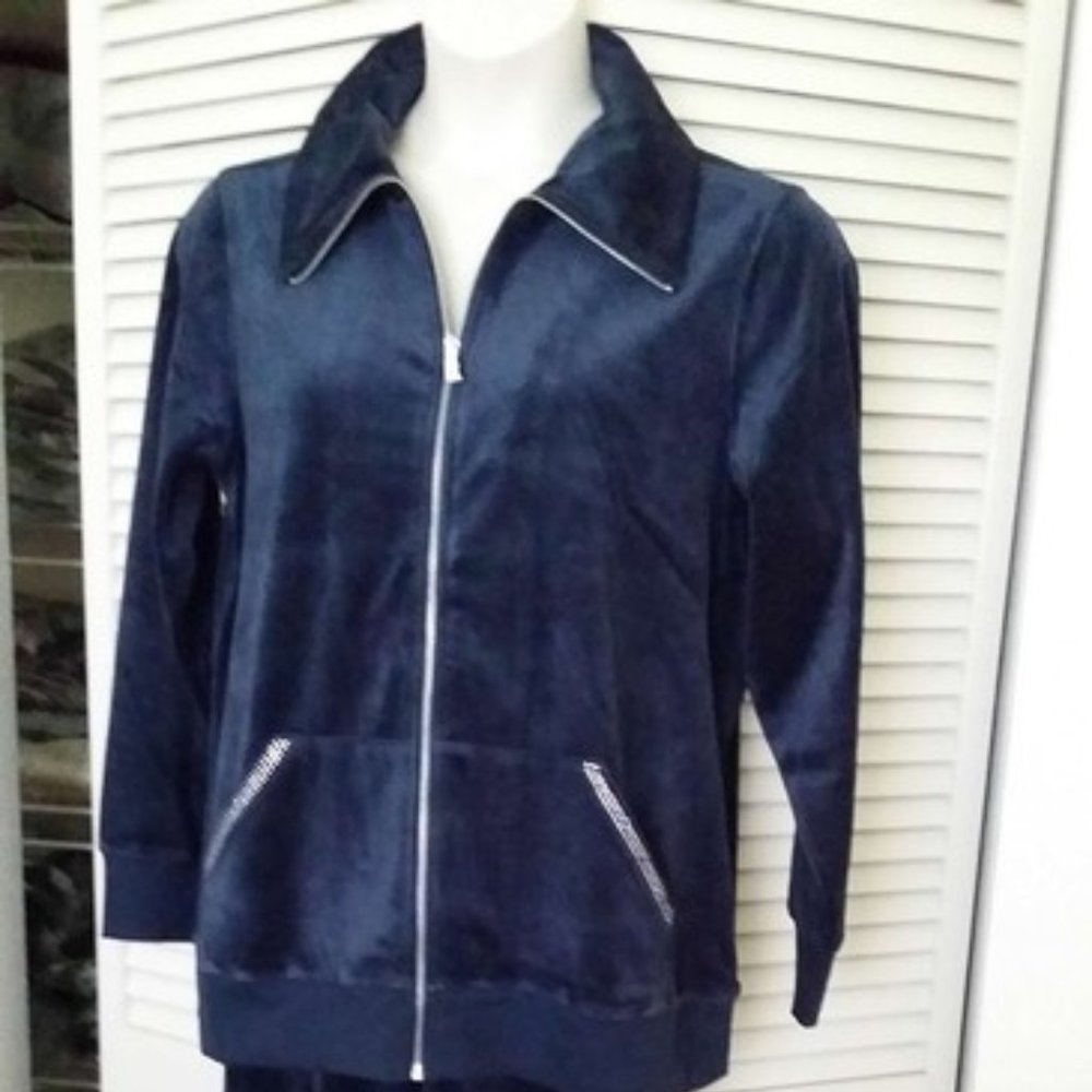 Christopher & Banks 2 Piece Velour Outfit Size L